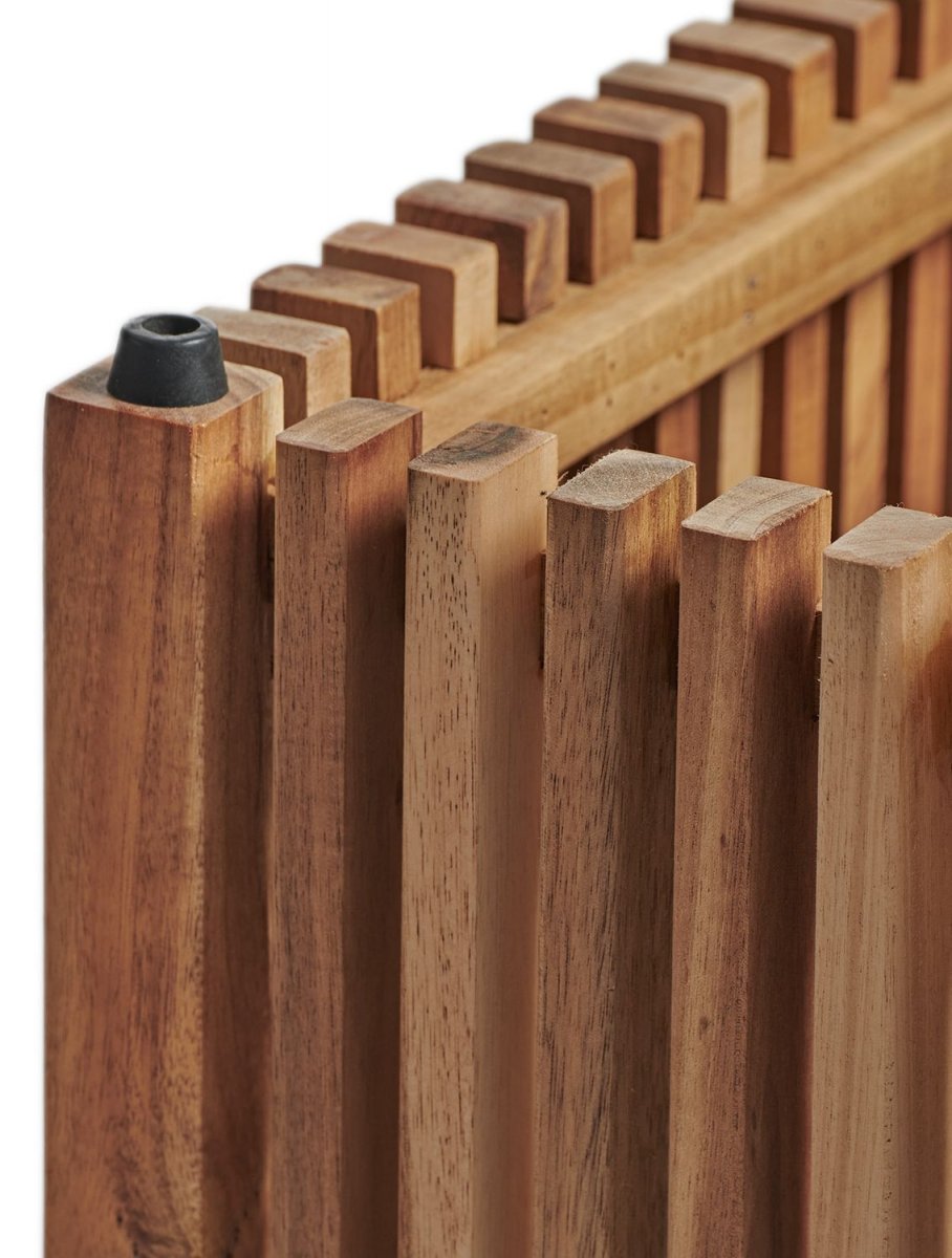 Кашпо деревянное TREEZ Effectory Timberline Высокий дивайдер тёмное дерево H-90 см в интернет-магазине Decoram.ru Фото