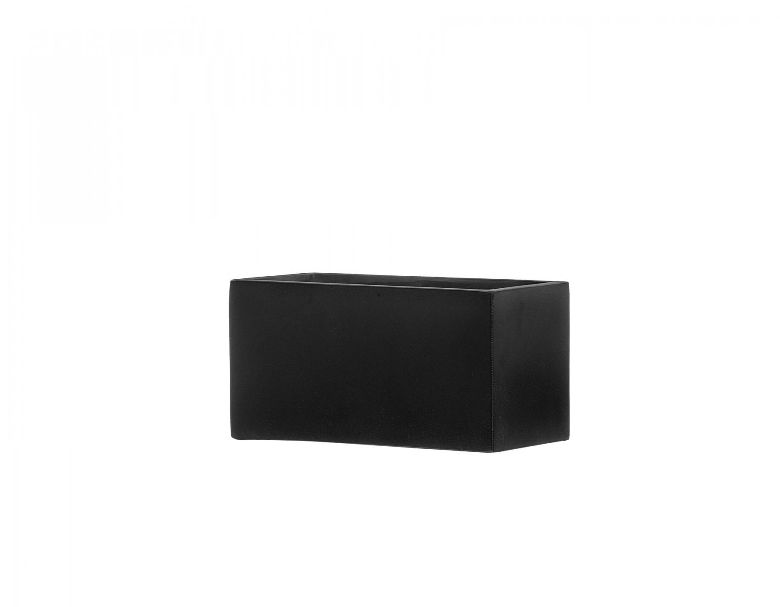 Кашпо TREEZ Effectory Black Stone Низкий узкий прямоугольник Антрацит H-22 см в интернет-магазине Decoram.ru Фото