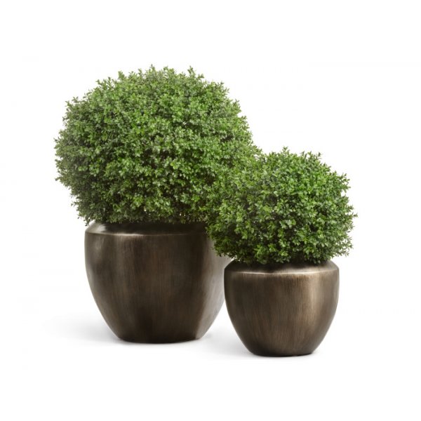 Кашпо TREEZ Effectory Metal Чаша Design Чернёная бронза H-45 см в интернет-магазине Decoram.ru Фото