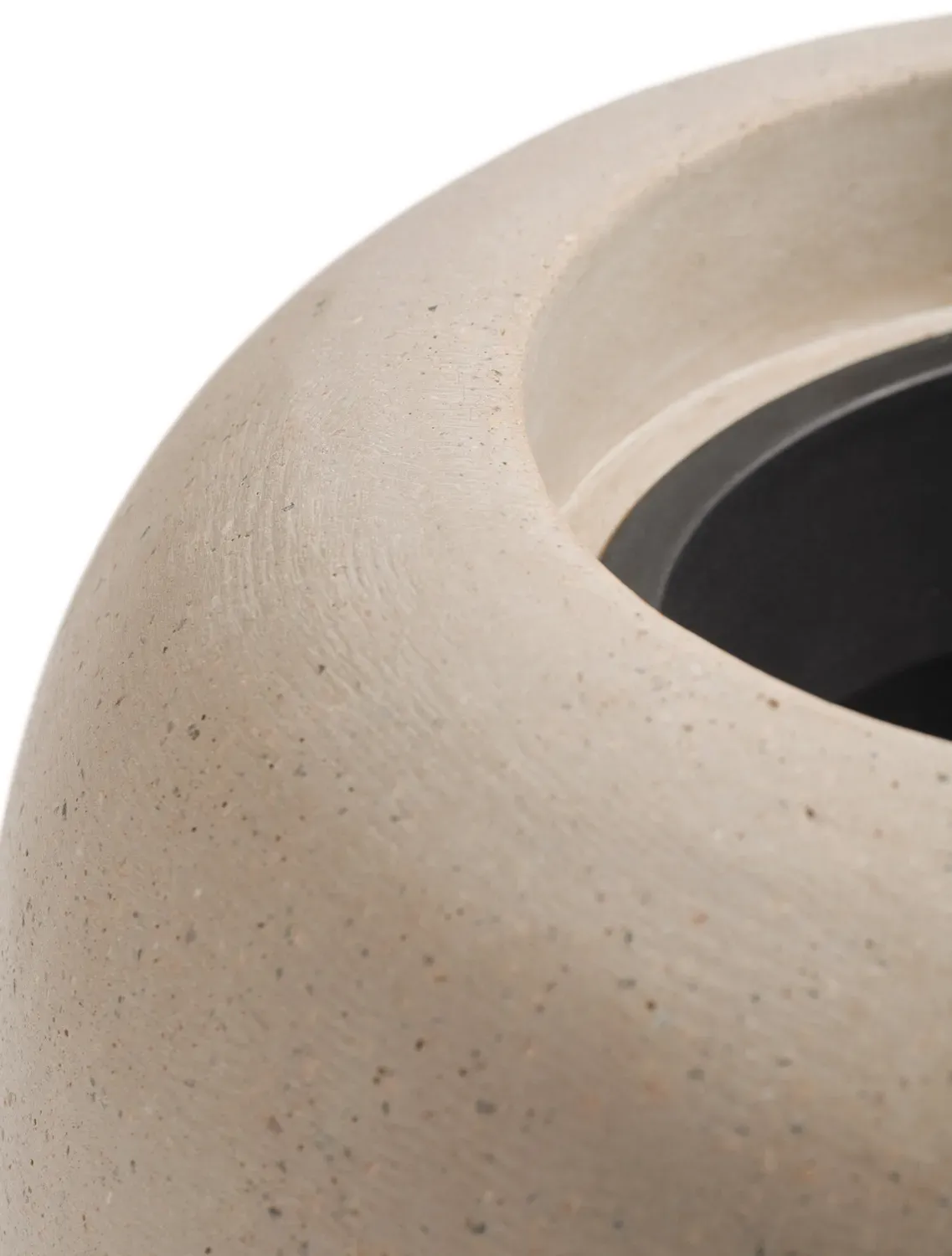 Кашпо TREEZ Effectory Beton Bionic Solo Белый песок H-55 см в интернет-магазине Decoram.ru Фото