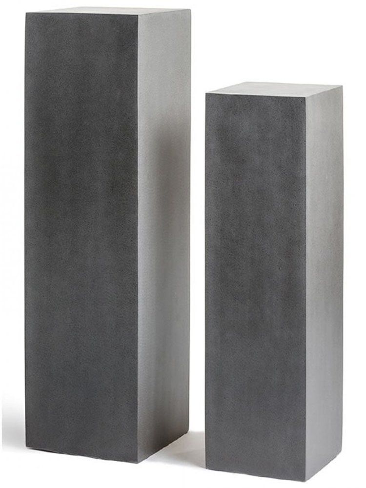 Пьедестал для цветов TREEZ Effectory Beton Тёмно-серый бетон H-120 см в интернет-магазине Decoram.ru Фото