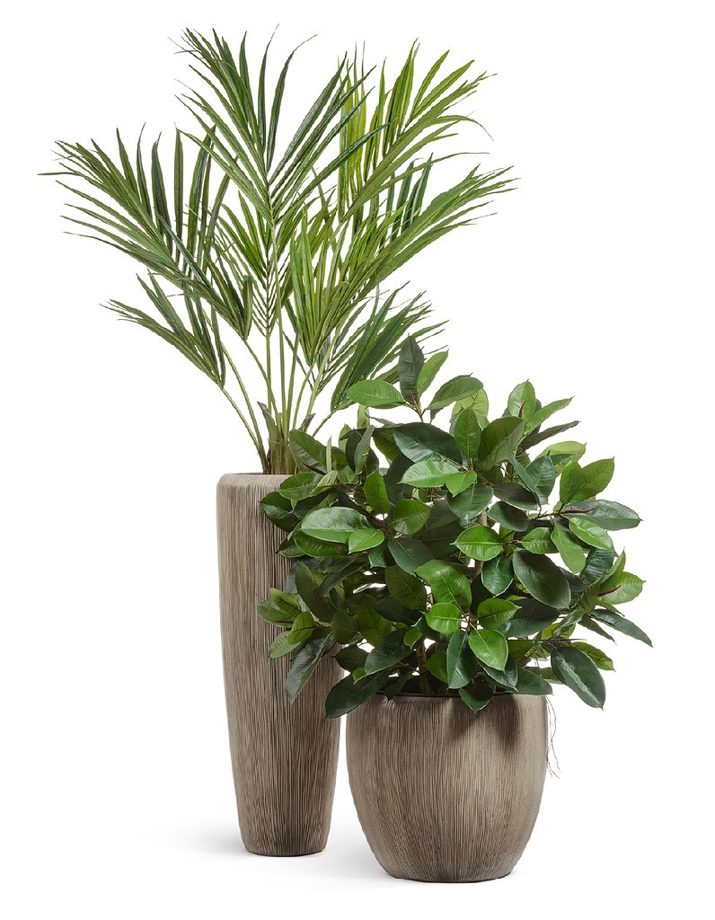 Кашпо TREEZ Effectory Wow Конус-Чаша Капучино H-37 см в интернет-магазине Decoram.ru Фото