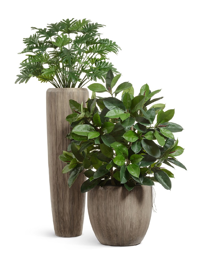 Кашпо TREEZ Effectory Wow Конус-Чаша Капучино H-37 см в интернет-магазине Decoram.ru Фото