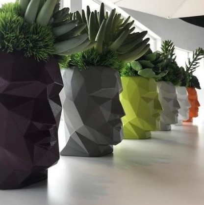 Кашпо Vondom Adan Nano бронзовое H-18 см в интернет-магазине Decoram.ru Фото