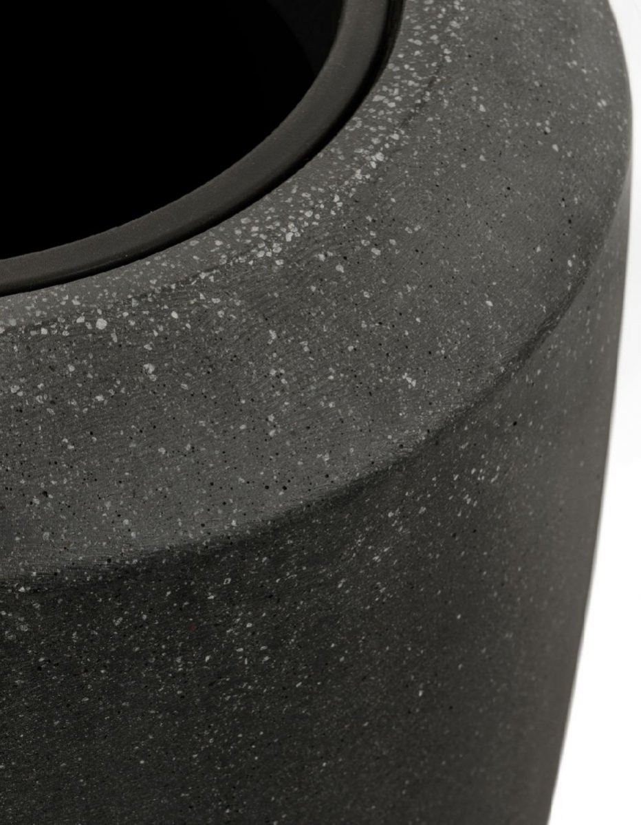 Кашпо TREEZ Effectory Quartz Высокий конус Чёрный кварц H-90 см в интернет-магазине Decoram.ru Фото