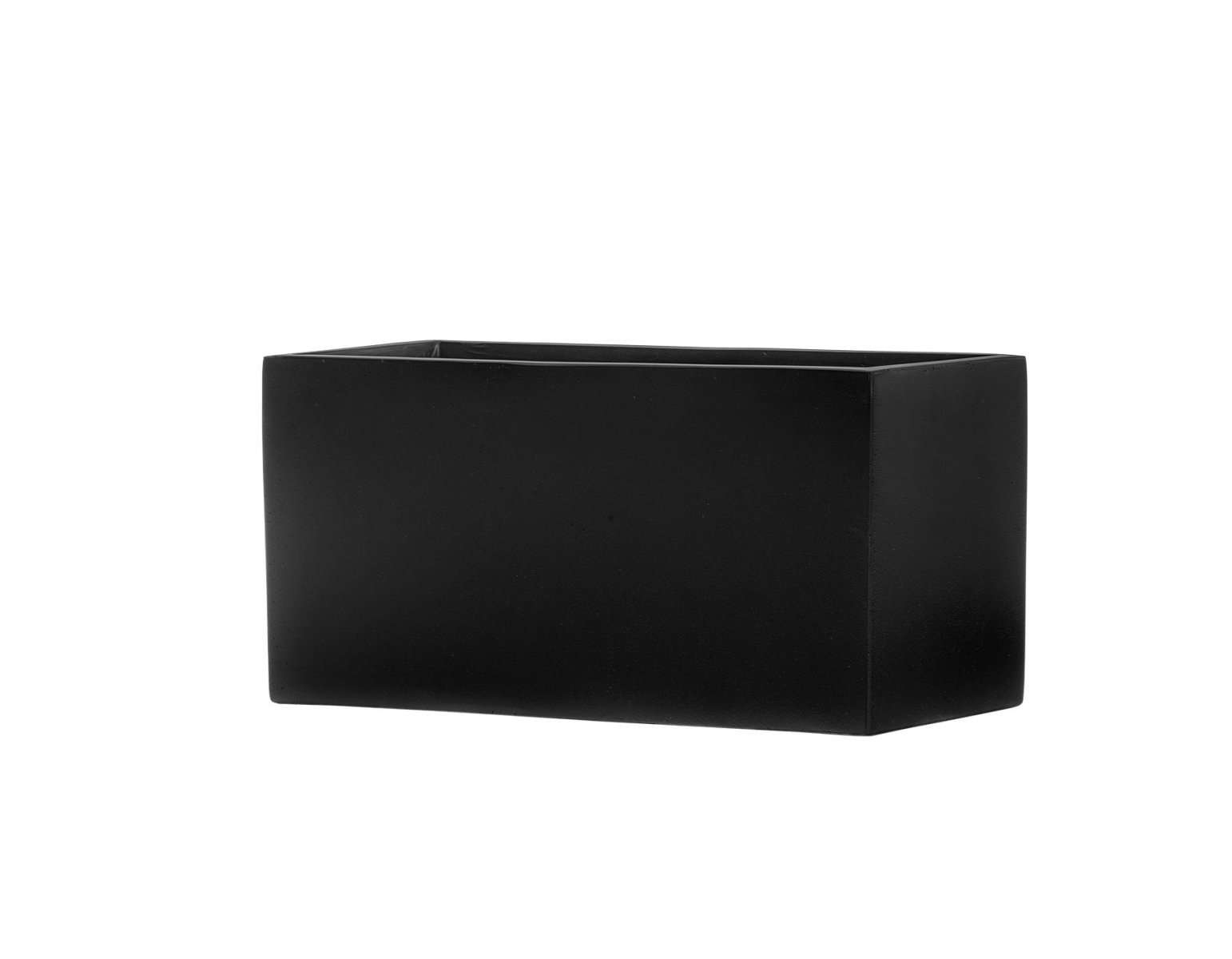 Кашпо TREEZ Effectory Black Низкий прямоугольник Антрацит H-30 см в интернет-магазине Decoram.ru Фото