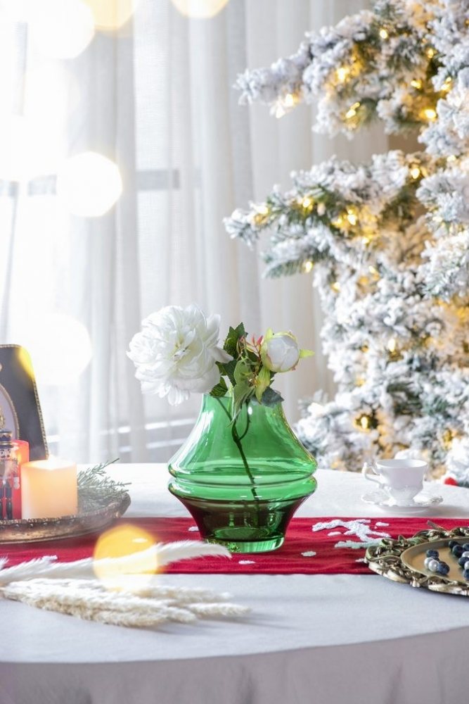 Ваза из цветного стекла 20 см в интернет-магазине Decoram.ru Фото
