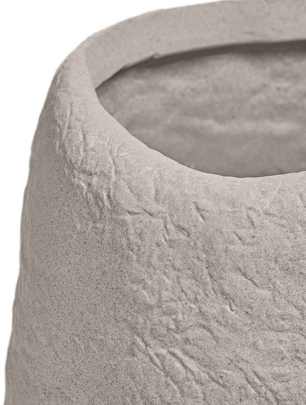 Кашпо TREEZ Effectory Organic Высокая чаша Белый песок H-90 см в интернет-магазине Decoram.ru Фото