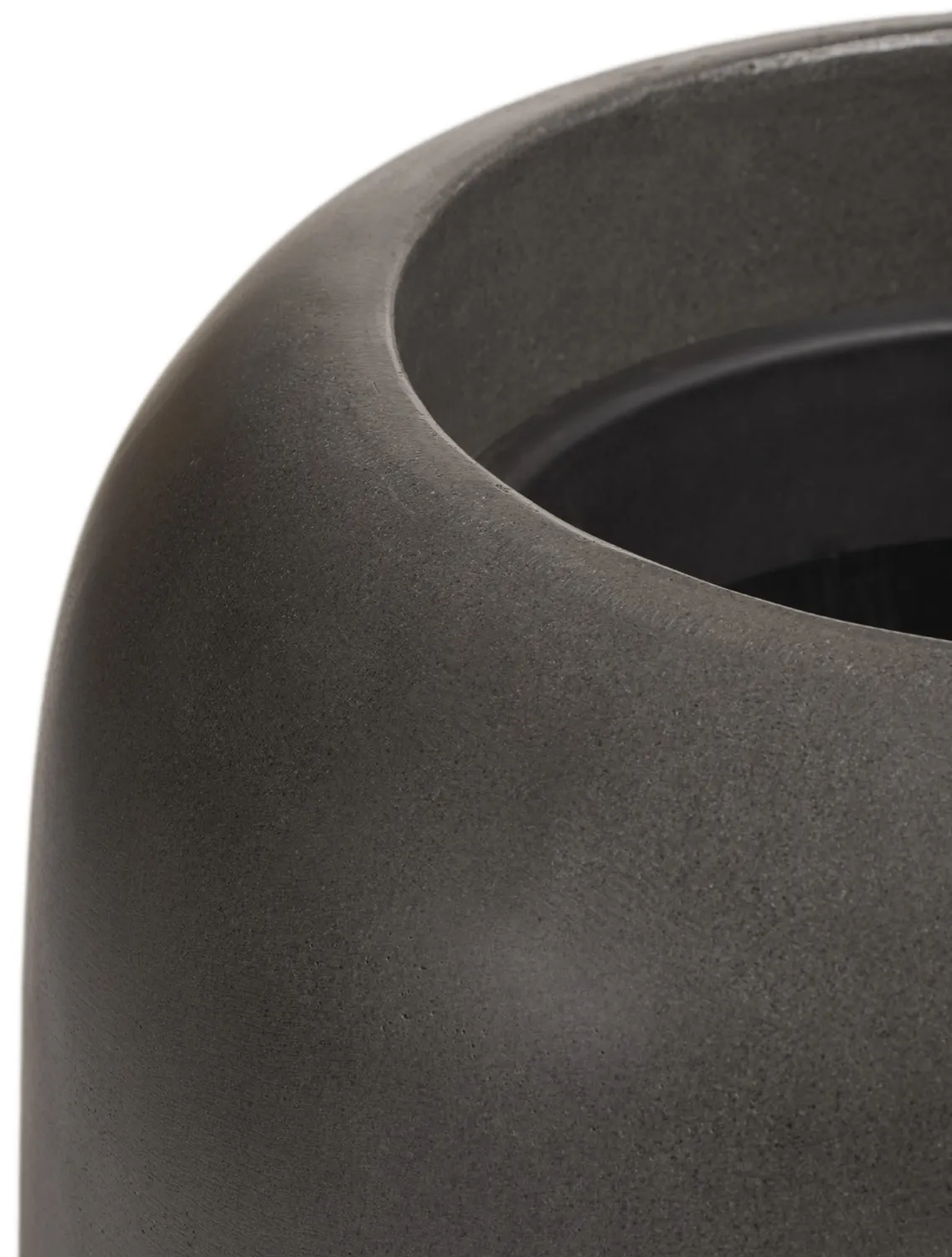 Кашпо TREEZ Effectory Beton Bionic Mon Графит H-86 см в интернет-магазине Decoram.ru Фото
