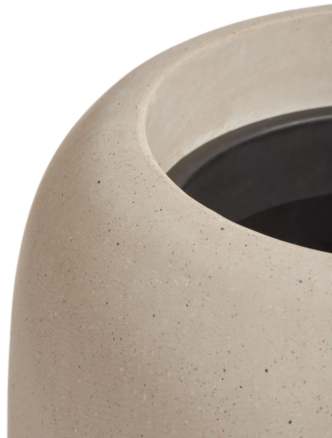 Кашпо TREEZ Effectory Beton Bionic Mon Белый песок H-86 см в интернет-магазине Decoram.ru Фото