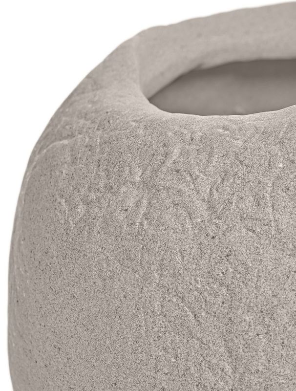 Кашпо TREEZ Effectory Organic Сфера Белый песок H-50 см в интернет-магазине Decoram.ru Фото