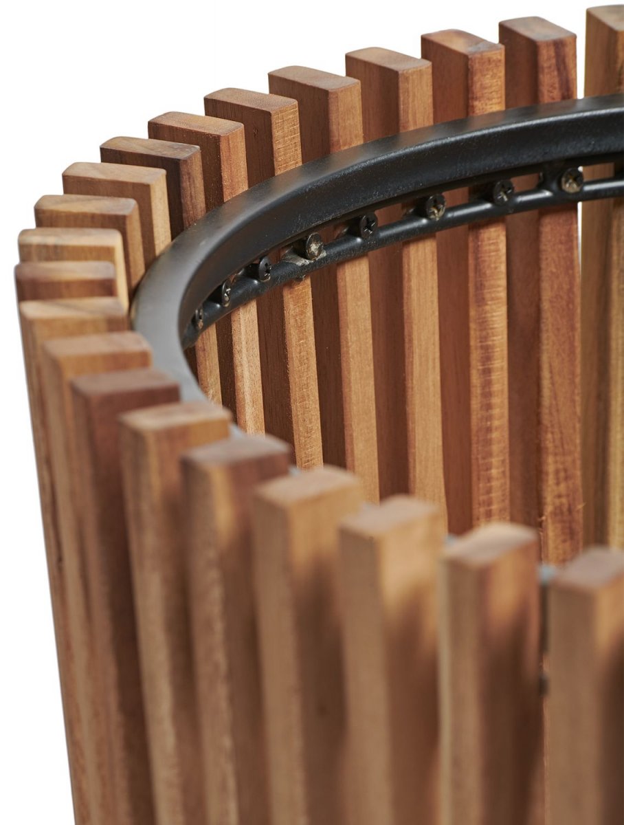 Кашпо деревянное TREEZ Effectory Timberline Высокий конус тёмное дерево H-48 см в интернет-магазине Decoram.ru Фото
