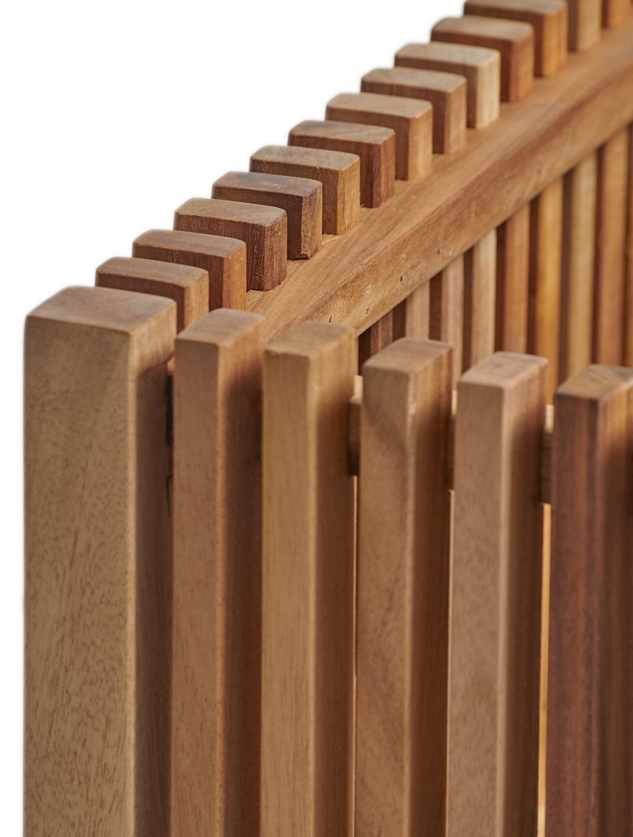 Кашпо деревянное TREEZ Effectory Timberline Высокий дивайдер тёмное дерево H-90 см в интернет-магазине Decoram.ru Фото
