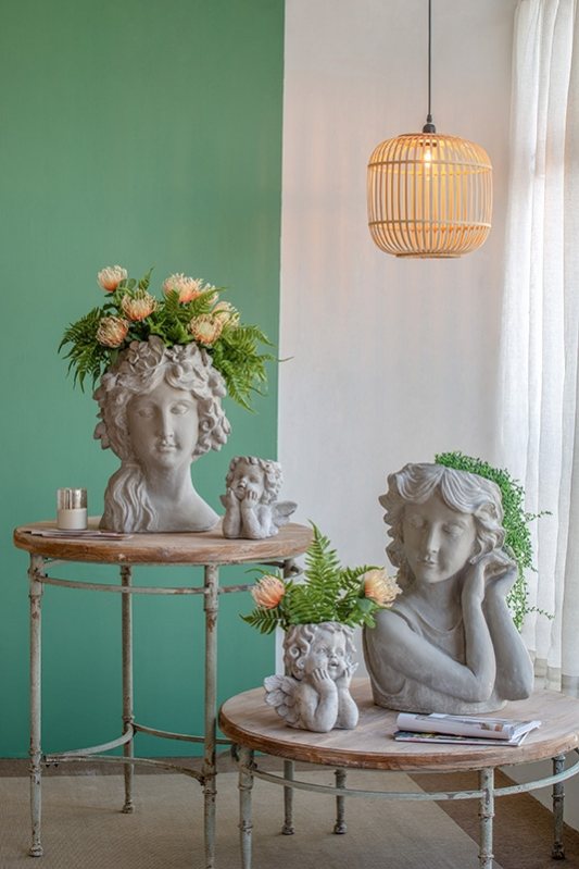Кашпо из цемента 25 см в интернет-магазине Decoram.ru Фото