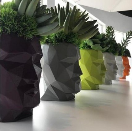 Кашпо Vondom Adan Nano фисташковое H-18 см в интернет-магазине Decoram.ru Фото